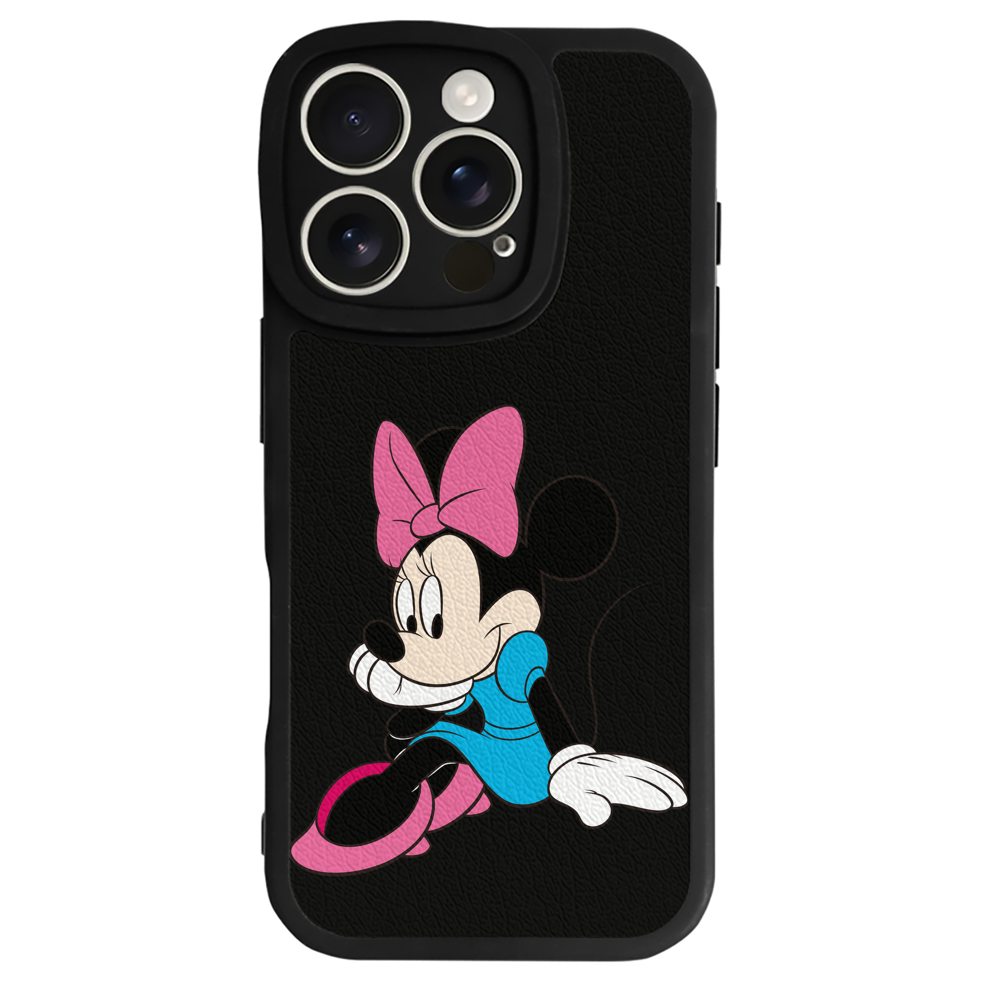 （画像用） ミッキーマウス Mickey Mouse 【iPhone 16シリーズ対応】シリコンスマホケース（レザー調） 材質：シリコン